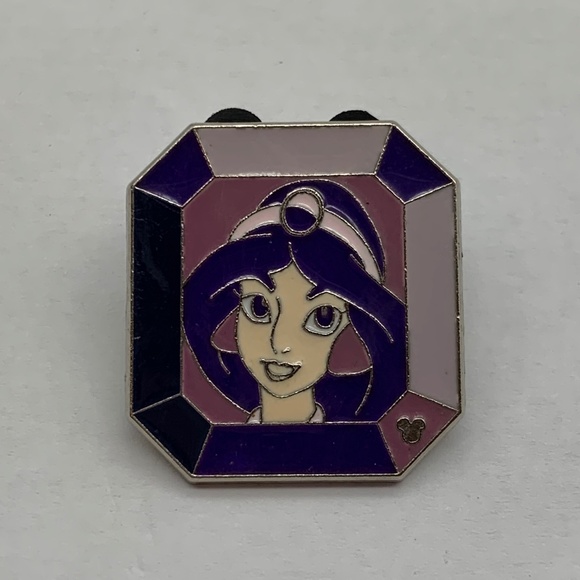 Disney Parks Princess Jasmine Gem Purple Hidden Mickey 2008 Lapel Pin - Picture 1 of 5